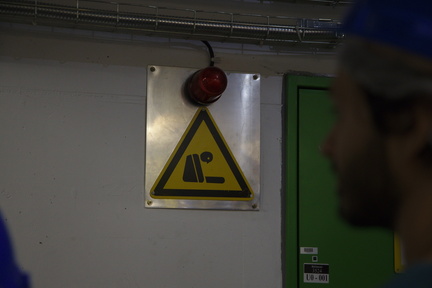 According to guide: "No entering before coffee" warning